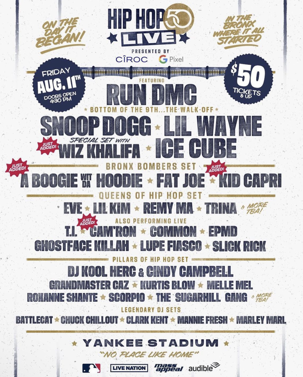 Hip-Hop 50 Live Concert at Yankee Stadium Announced: See Lineup